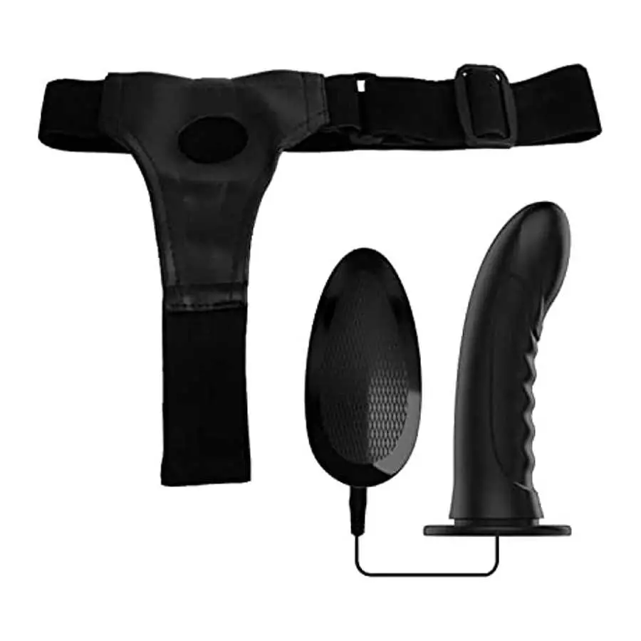 G-Spot Vibrating Dildo with Remote Control, Wearable Strap-on Silicone Dildos Hollow Shaft Vibrating Adult Sex Toys (Not for Wom