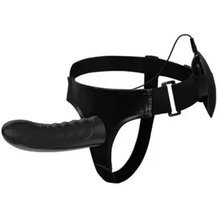 G-Spot Vibrating Dildo with Remote Control, Wearable Strap-on Silicone Dildos Hollow Shaft Vibrating Adult Sex Toys (Not for Wom