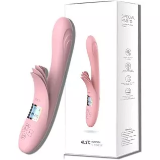 Intelligent Vibrator Wand Multiple Frequency Clitoral and G Spot Vibrator Rabbit Vibrator LCD Screen Heated Stimulator Adult Sex