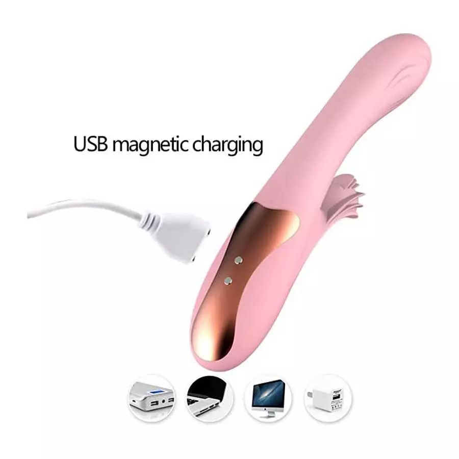 Intelligent Vibrator Wand Multiple Frequency Clitoral and G Spot Vibrator Rabbit Vibrator LCD Screen Heated Stimulator Adult Sex