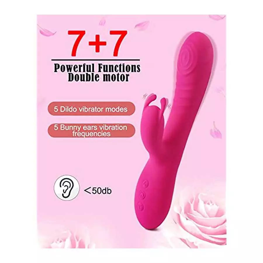 Rose Flapped Clitoral G Spot Rabbit Vibrator Acvioo Liquid Silicon Bunny Clitoris Nipple Dildo Stimulator Adult Sex Toys for Cou