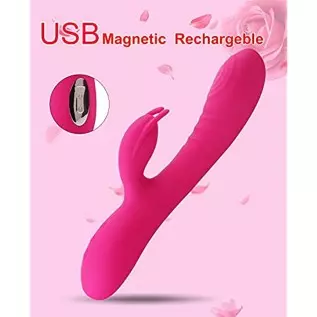 Rose Flapped Clitoral G Spot Rabbit Vibrator Acvioo Liquid Silicon Bunny Clitoris Nipple Dildo Stimulator Adult Sex Toys for Cou