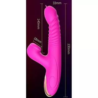 Thrusting Clitoral Rabbit Vibrator for Women G-spot&Clitoris Double Tongue Licking Rotating Dildo With Powerful 20 Vibration and Thrusting Clitoral Rabbit Vibrator for Women G-spot&Clitoris Double Tongue Licking Rotating Dildo With Powerful 20 Vibration and
