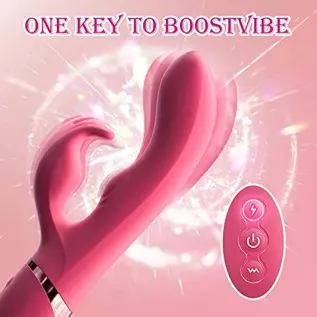 G Spot Vibrator Rabbit Vibrator with Super-Strong Vibration, Clitoris Stimulator One Click to Orgasm Vibes Dildo with Heating Wa G Spot Vibrator Rabbit Vibrator with Super-Strong Vibration, Clitoris Stimulator One Click to Orgasm Vibes Dildo with Heating Wa