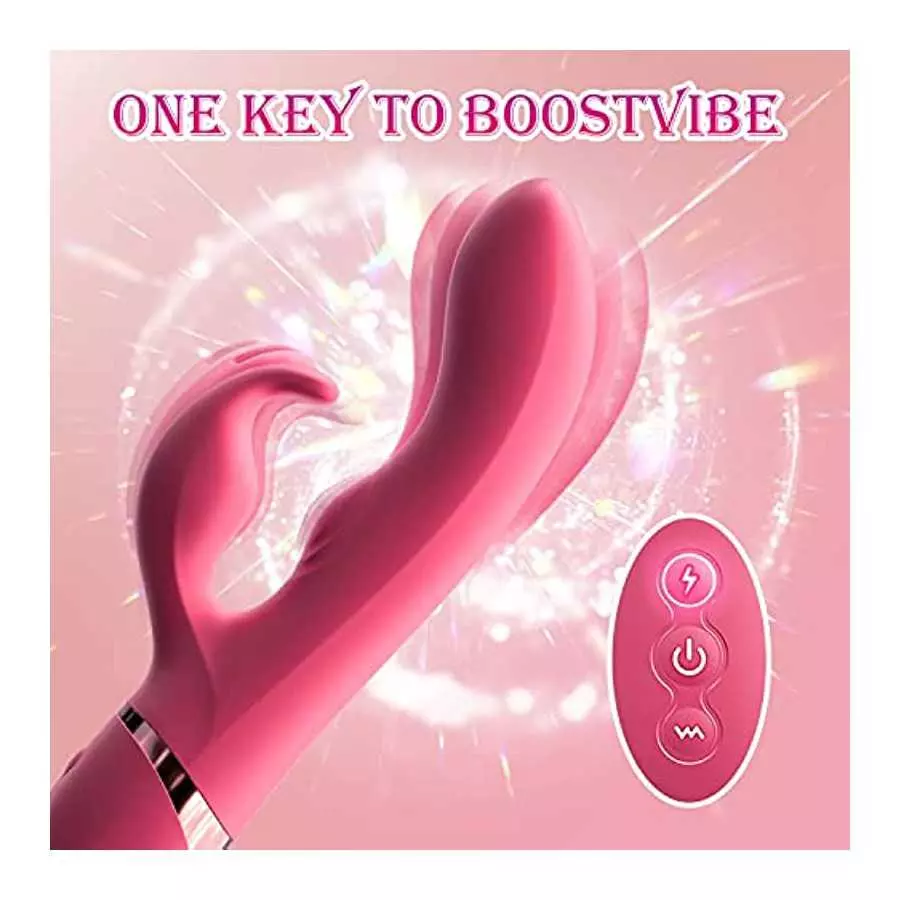 G Spot Vibrator Rabbit Vibrator with Super-Strong Vibration, Clitoris Stimulator One Click to Orgasm Vibes Dildo with Heating Wa