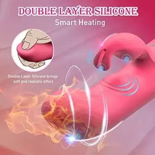G Spot Vibrator Rabbit Vibrator with Super-Strong Vibration, Clitoris Stimulator One Click to Orgasm Vibes Dildo with Heating Wa G Spot Vibrator Rabbit Vibrator with Super-Strong Vibration, Clitoris Stimulator One Click to Orgasm Vibes Dildo with Heating Wa