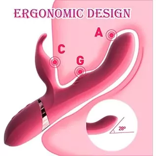 G Spot Vibrator Rabbit Vibrator with Super-Strong Vibration, Clitoris Stimulator One Click to Orgasm Vibes Dildo with Heating Wa G Spot Vibrator Rabbit Vibrator with Super-Strong Vibration, Clitoris Stimulator One Click to Orgasm Vibes Dildo with Heating Wa