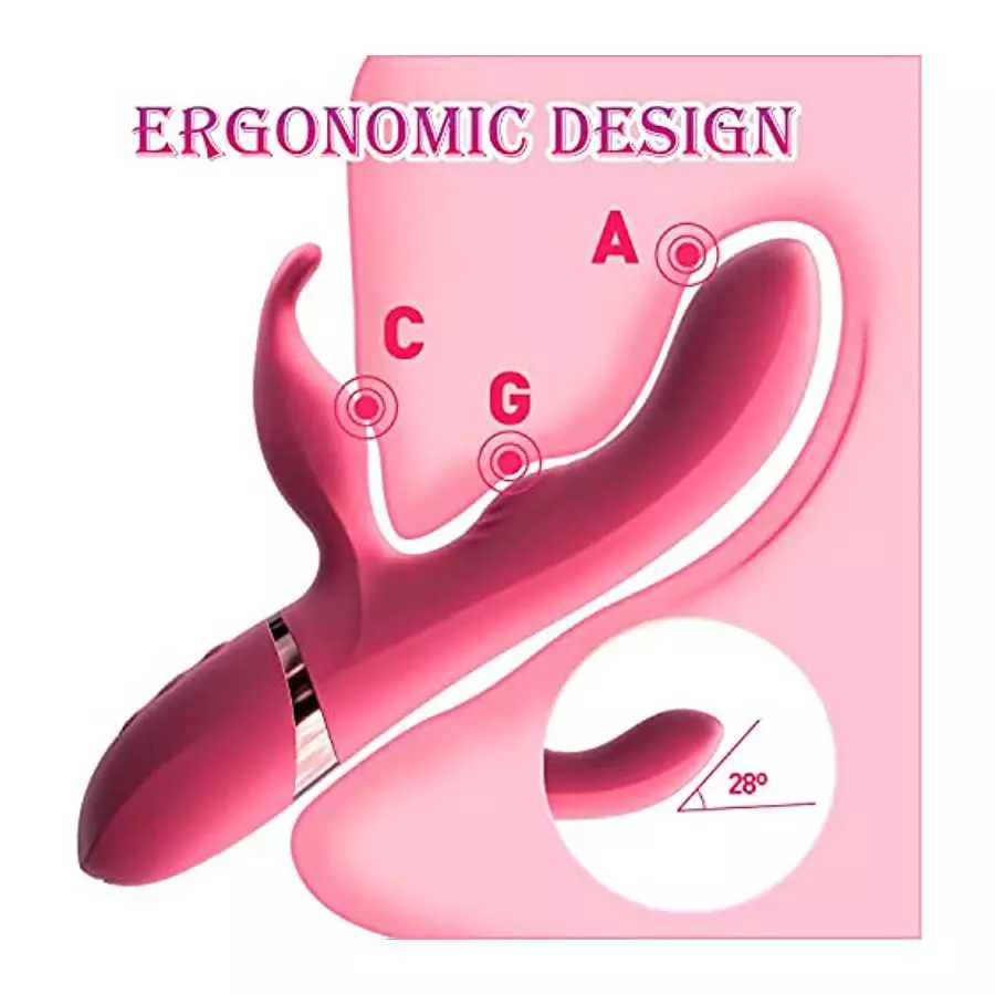 G Spot Vibrator Rabbit Vibrator with Super-Strong Vibration, Clitoris Stimulator One Click to Orgasm Vibes Dildo with Heating Wa