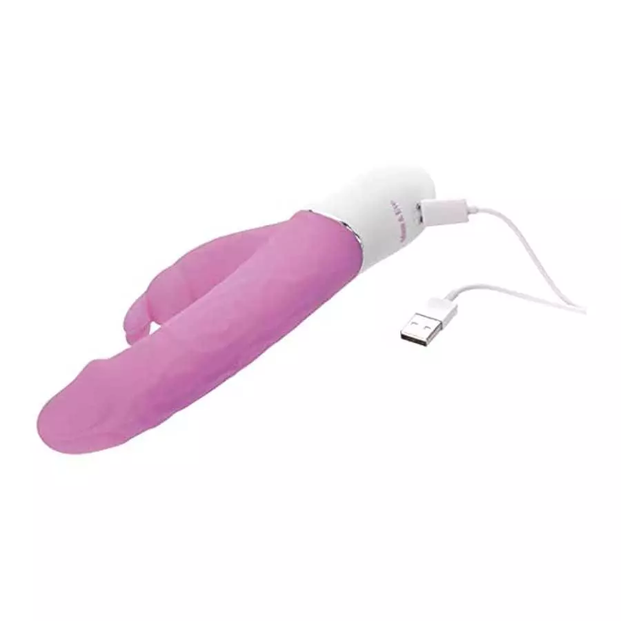 Adam & Eve Eve’s Rechargeable Realistic Rabbit Vibrator, Pink | Waterproof, Dual Motor Silicone Vibrator with Multiple Vibration