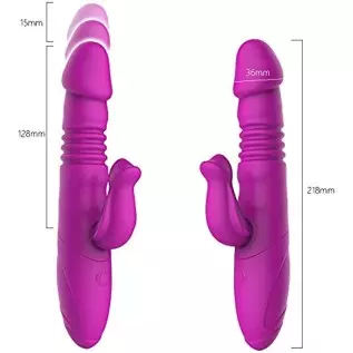 Thrusting Clitoral Rabbit Vibrator with 7 Thrusting Rotation Modes, Fupusy Waterproof G Spot Dildo Vibrator for Vagina Clit Orga Thrusting Clitoral Rabbit Vibrator with 7 Thrusting Rotation Modes, Fupusy Waterproof G Spot Dildo Vibrator for Vagina Clit Orga