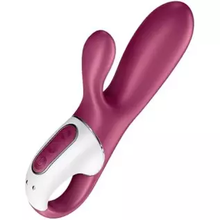 Satisfyer Hot Bunny Rabbit Vibrator with Warming Function and App Control - G-Spot and Clitoris Stimulation, Heated Vibrating Di