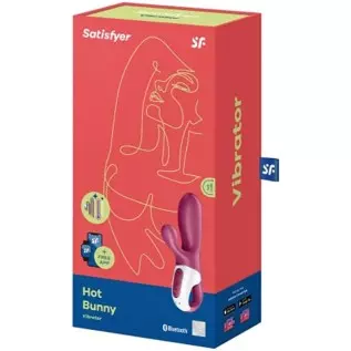 Satisfyer Hot Bunny Rabbit Vibrator with Warming Function and App Control - G-Spot and Clitoris Stimulation, Heated Vibrating Di Satisfyer Hot Bunny Rabbit Vibrator with Warming Function and App Control - G-Spot and Clitoris Stimulation, Heated Vibrating Di