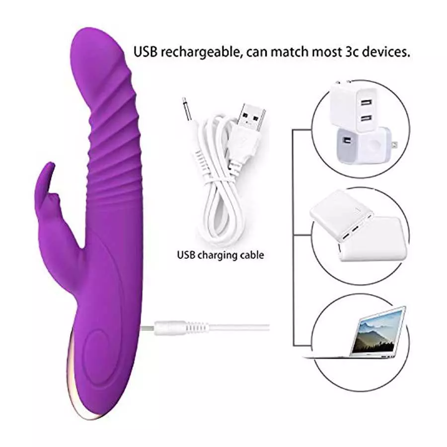 2023 G Spot Rabbit Vibrator Dildo for Women Bunny Ears Tongue Licking Clitorals Stimulator Vibrating Dildo Adult Sex Toys & Game