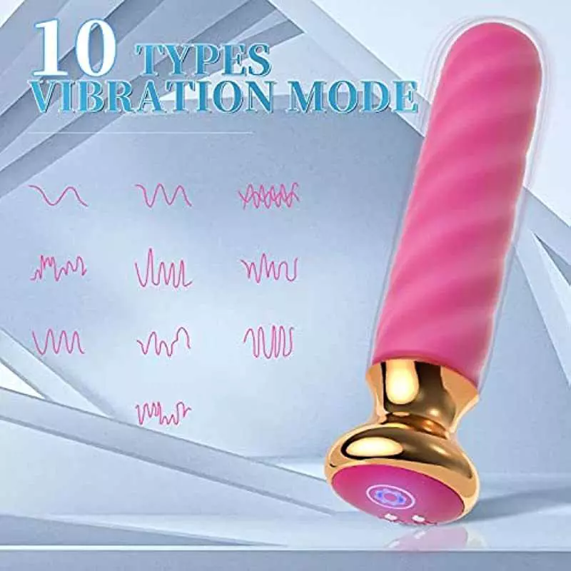 Vibrator for Women G Spot Vibrator Vibrating Anal Plug Crystal Clear Adult Sex Toy with 10 Vibration Modes Clit and Vagina Stimu