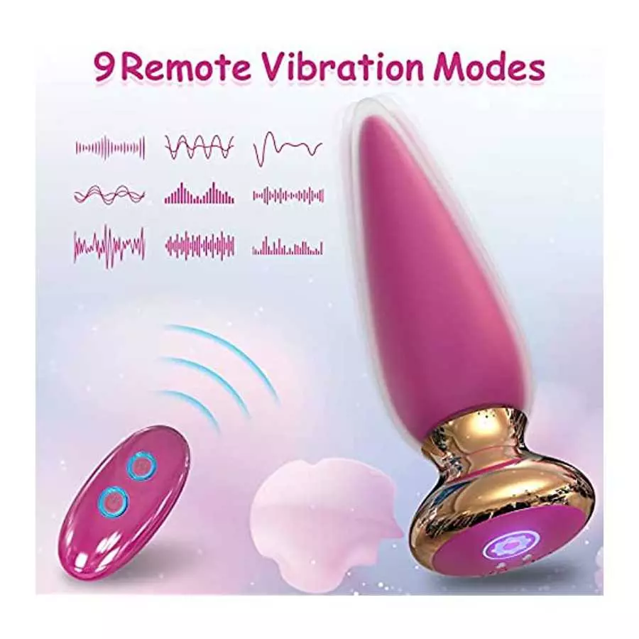 App & Remote Control Anal Butt Vibrator Prostate Massager - 9 Inches Color-Changeable Realistic G Spot Dildos