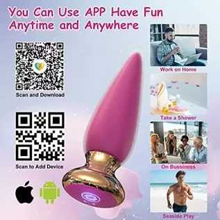 App & Remote Control Anal Butt Vibrator Prostate Massager - 9 Inches Color-Changeable Realistic G Spot Dildos