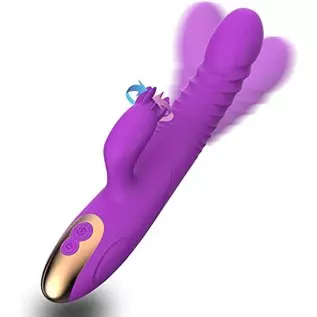 Thrusting G Spot Rabbit Vibrator for Women Sex Toys, Vibrators with 7 Rotating 8 Vibration Modes Vagina Clitoris Anal Clitoral S