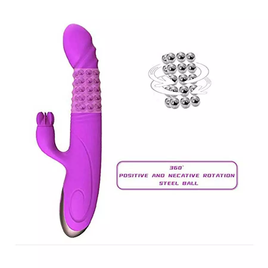 Thrusting G Spot Rabbit Vibrator for Women Sex Toys, Vibrators with 7 Rotating 8 Vibration Modes Vagina Clitoris Anal Clitoral S
