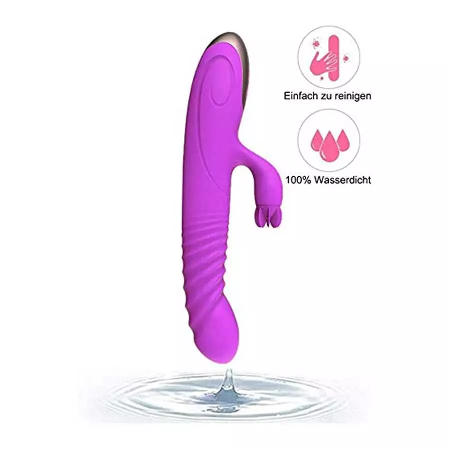 Thrusting G Spot Rabbit Vibrator for Women Sex Toys, Vibrators with 7 Rotating 8 Vibration Modes Vagina Clitoris Anal Clitoral S