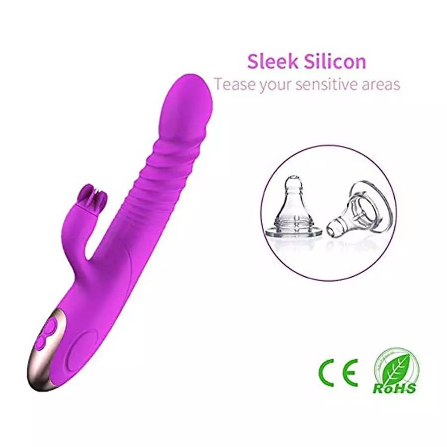 Thrusting G Spot Rabbit Vibrator for Women Sex Toys, Vibrators with 7 Rotating 8 Vibration Modes Vagina Clitoris Anal Clitoral S