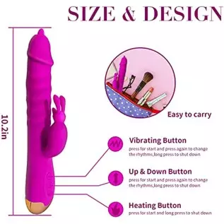 facespya Rabbit Rose Toy Vibrator for Women - Bunny Ears for Clitoris G spot Stimulation,Waterproof Dildo Vibrator with 7 Powerf facespya Rabbit Rose Toy Vibrator for Women - Bunny Ears for Clitoris G spot Stimulation,Waterproof Dildo Vibrator with 7 Powerf