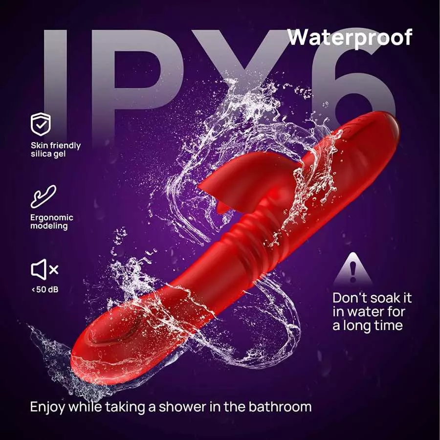 Kstasn Sex Toys - 4 in 1 Personal Massager for Women - Dildo Thrusting Vibrator & G spot Vibrator & Licking & A-Spot Vibrator