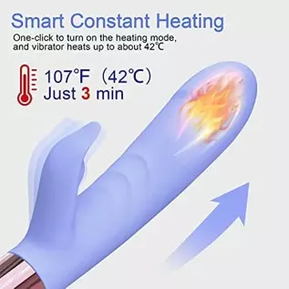 Eupher Pulsating Rabbit Vibrator for Women, Magnetic Rechargeable G Spot Clitoral Dildo Vibrator with 107℉ Heating & 9 Thrust Pu Eupher Pulsating Rabbit Vibrator for Women, Magnetic Rechargeable G Spot Clitoral Dildo Vibrator with 107℉ Heating & 9 Thrust Pu
