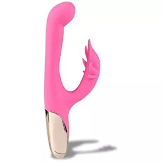Maui Dual Motors Silicone Rabbit-Style G-Spot - Pot Leaf Shaped Clitoral Stimulator - Vibrator Rechargeable