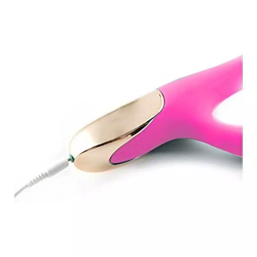 Maui Dual Motors Silicone Rabbit-Style G-Spot - Pot Leaf Shaped Clitoral Stimulator - Vibrator Rechargeable