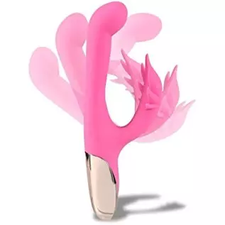 Maui Dual Motors Silicone Rabbit-Style G-Spot - Pot Leaf Shaped Clitoral Stimulator - Vibrator Rechargeable