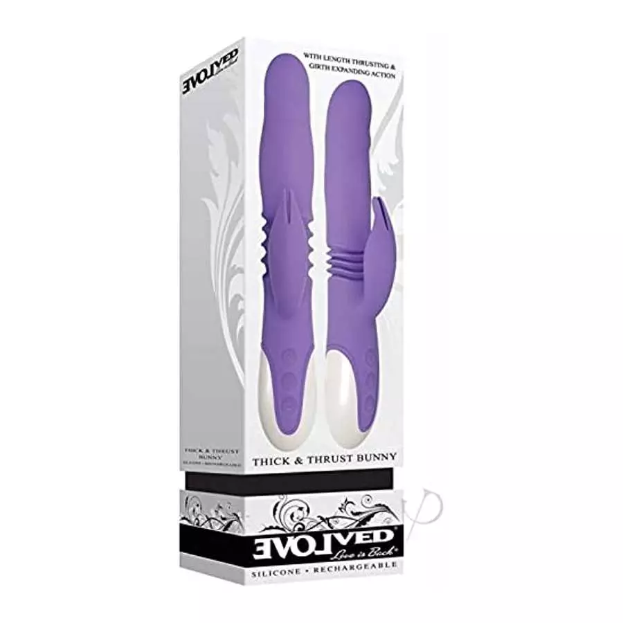 The Evolved EN-2872 Thick & Thrust Rabbit Vibrator, Purple The Evolved EN-2872 Thick & Thrust Rabbit Vibrator, Purple
