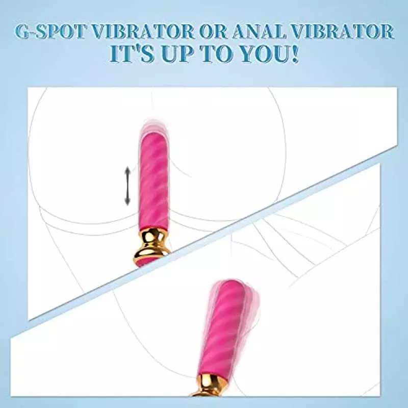 Vibrator for Women G Spot Vibrator Vibrating Anal Plug Crystal Clear Adult Sex Toy with 10 Vibration Modes Clit and Vagina Stimu