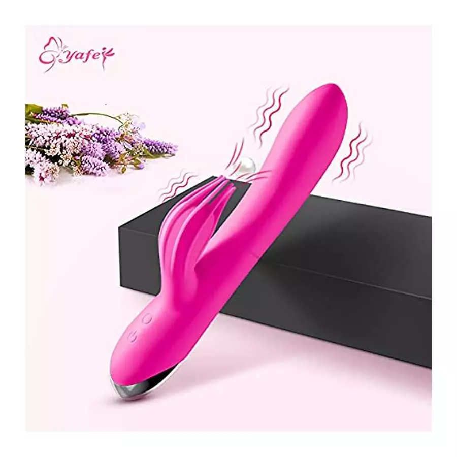 yafei G Spot Rabbit Vibrator Adult Sex Toys with Dense Burr for Clitoris Stimulation, Dildo Vibrator Clit Stimulator 10 Vibratio