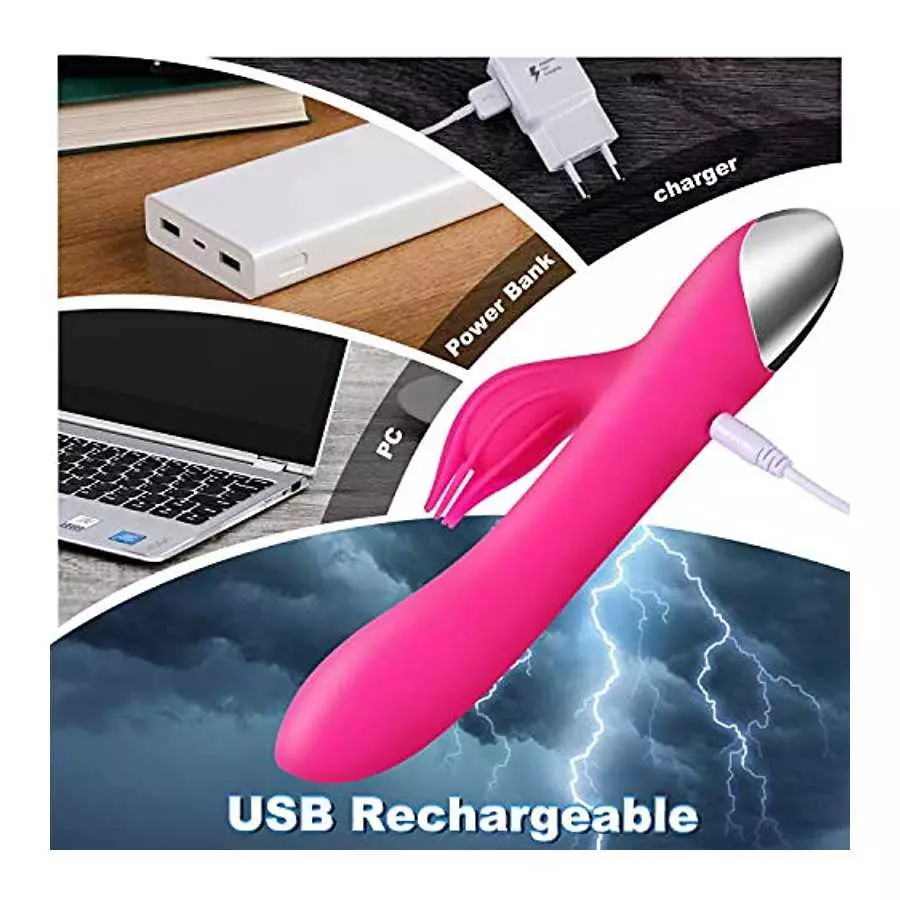 yafei G Spot Rabbit Vibrator Adult Sex Toys with Dense Burr for Clitoris Stimulation, Dildo Vibrator Clit Stimulator 10 Vibratio