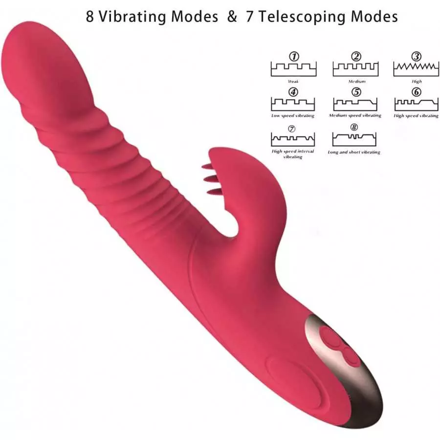 Personal Electric USB Rechargeable Rabbit Vibrator Sex Toys for Women 9 Inch Vibrating Toys Pleasure Waterproof Dildo 10 Speeds 