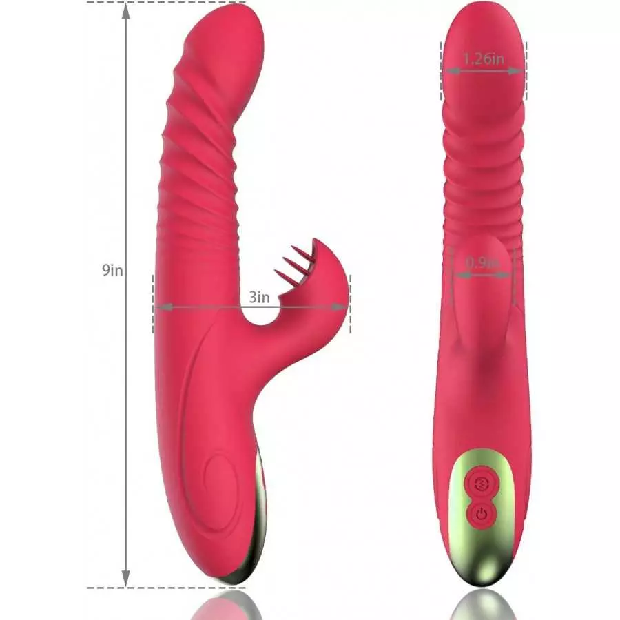 Personal Electric USB Rechargeable Rabbit Vibrator Sex Toys for Women 9 Inch Vibrating Toys Pleasure Waterproof Dildo 10 Speeds 