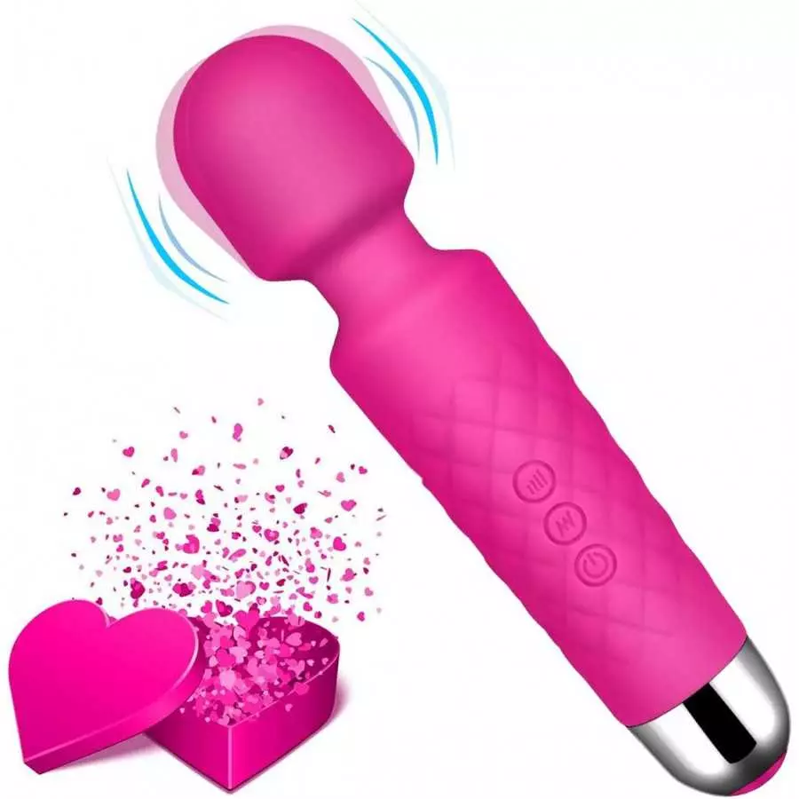 Personal Wand Massager - 8 Powerful Speeds and 20 Vibration Modes Mini Cordless Wand Massager for Women, Relief Relax Muscles (F Personal Wand Massager - 8 Powerful Speeds and 20 Vibration Modes Mini Cordless Wand Massager for Women, Relief Relax Muscles (F