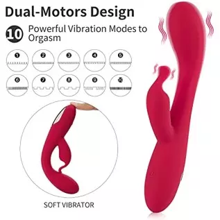 Eupher Rabbit Vibrator Vibrator Dildo for Women Pleasure with 10 Powerful Vibration,Rechargeable G Spot Vibrator with Dual Motor Eupher Rabbit Vibrator Vibrator Dildo for Women Pleasure with 10 Powerful Vibration,Rechargeable G Spot Vibrator with Dual Motor