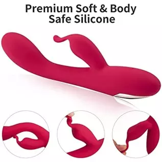 Eupher Rabbit Vibrator Vibrator Dildo for Women Pleasure with 10 Powerful Vibration,Rechargeable G Spot Vibrator with Dual Motor Eupher Rabbit Vibrator Vibrator Dildo for Women Pleasure with 10 Powerful Vibration,Rechargeable G Spot Vibrator with Dual Motor