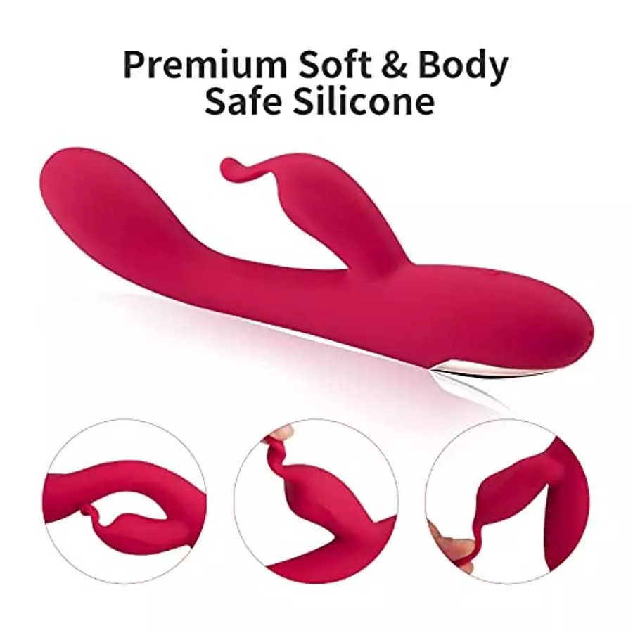 Eupher Rabbit Vibrator Vibrator Dildo for Women Pleasure with 10 Powerful Vibration,Rechargeable G Spot Vibrator with Dual Motor