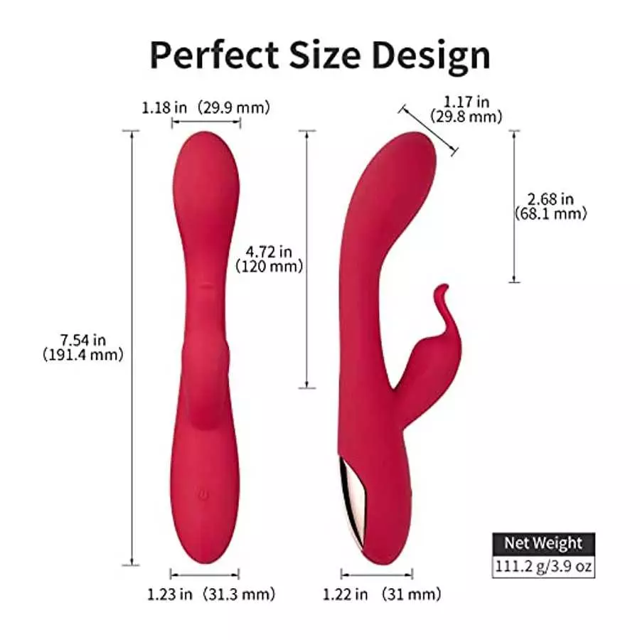 Eupher Rabbit Vibrator Vibrator Dildo for Women Pleasure with 10 Powerful Vibration,Rechargeable G Spot Vibrator with Dual Motor