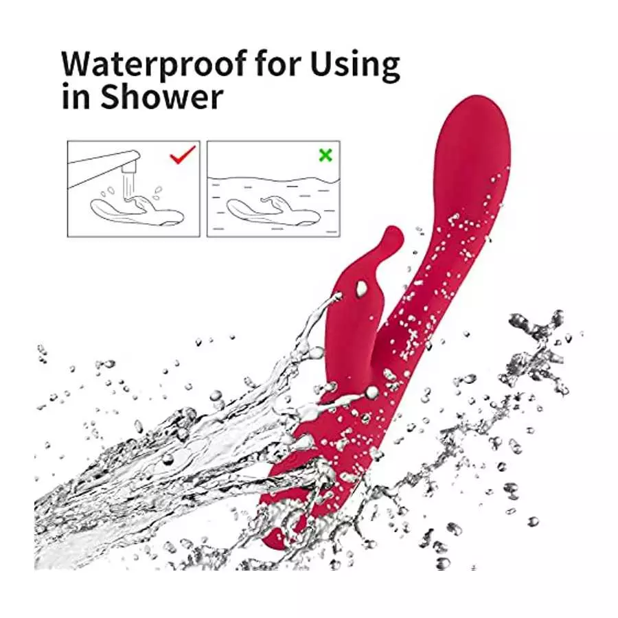 Eupher Rabbit Vibrator Vibrator Dildo for Women Pleasure with 10 Powerful Vibration,Rechargeable G Spot Vibrator with Dual Motor