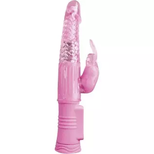 NS Novelties 4play Deluxe Slim Rabbit Vibe, Pink
