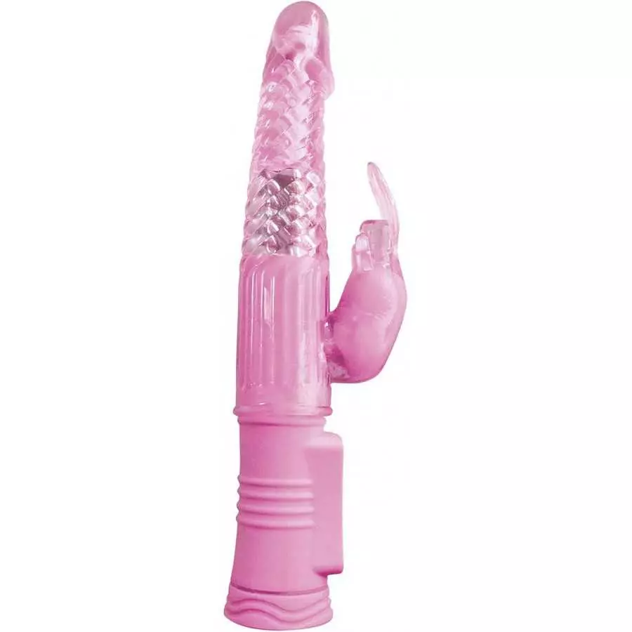 NS Novelties 4play Deluxe Slim Rabbit Vibe, Pink NS Novelties 4play Deluxe Slim Rabbit Vibe, Pink