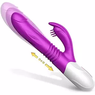2023 New G-spot Rabbit Vibrator Female Penis, Rabbit Ear Licking Tongue Clitoris Stimulator Vibrating Penis Adult Sex Toy & Coup