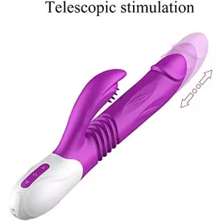 2023 New G-spot Rabbit Vibrator Female Penis, Rabbit Ear Licking Tongue Clitoris Stimulator Vibrating Penis Adult Sex Toy & Coup