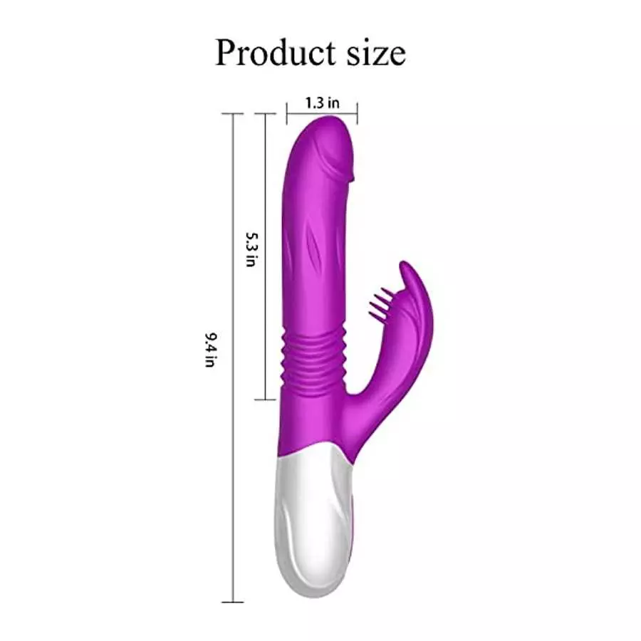 2023 New G-spot Rabbit Vibrator Female Penis, Rabbit Ear Licking Tongue Clitoris Stimulator Vibrating Penis Adult Sex Toy & Coup
