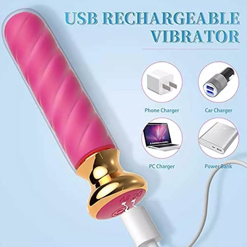 Vibrator for Women G Spot Vibrator Vibrating Anal Plug Crystal Clear Adult Sex Toy with 10 Vibration Modes Clit and Vagina Stimu