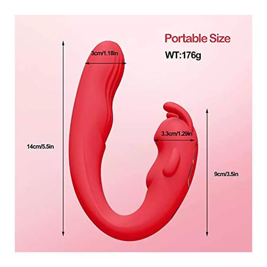 G Spot Rabbit Vibrator,Dual Motor Stimulator with 10 Powerful Vibrations,Sex Toy for Women