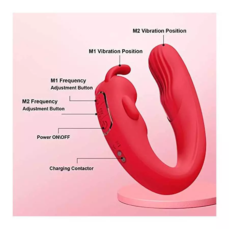 G Spot Rabbit Vibrator,Dual Motor Stimulator with 10 Powerful Vibrations,Sex Toy for Women